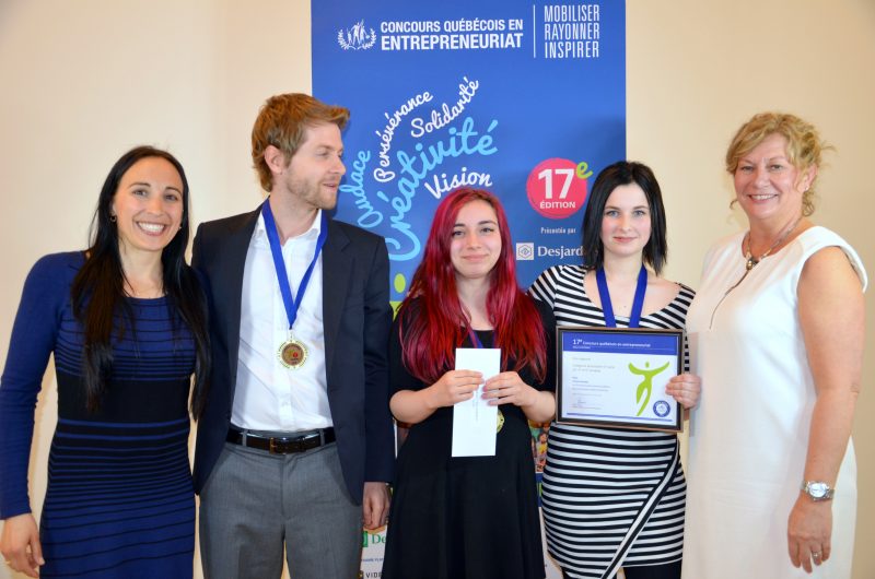 Le projet NOVA de l’école secondaire Fernand-Lefebvre a remporté le prix dans la catégorie secondaire 2e cycle à la finale régionale du Concours québécois en entrepreneuriat. | Gracieuseté
