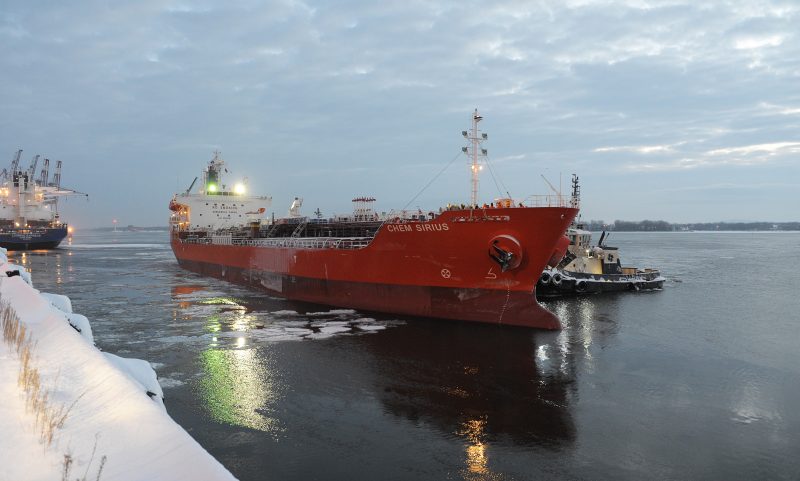 Le Chem Sirius, opéré par Ace Tankers, est le premier navire à atteindre le Port de Montréal en 2017. | Gracieuseté