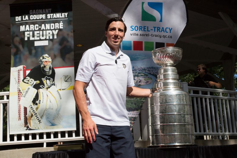 Marc-André Fleury a amené la Coupe Stanley à Sorel-Tracy pour une deuxième fois. | TC Média - Pascal Cournoyer