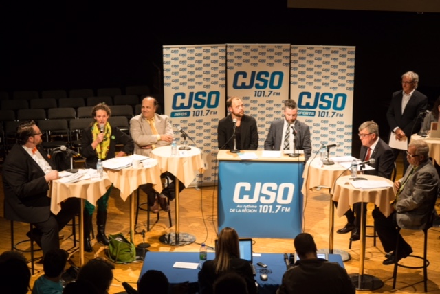 Le débat électoral a été organisé par la Chambre de commerce de Sorel-Tracy. | TC Média - Pascal Cournoyer