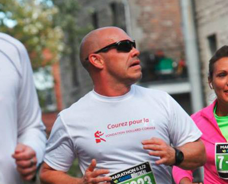 Maxim Martin, lors d’un demi-marathon en 2012. | Marathon FDC 2012 – Fondation Dollard-Cormier