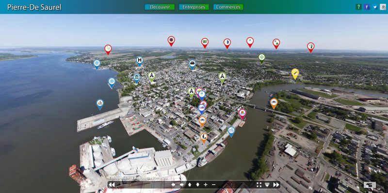 La carte interactive qui propose une visite virtuelle en panorama de la région. | Photo: tirée du site pierredesaurel.net