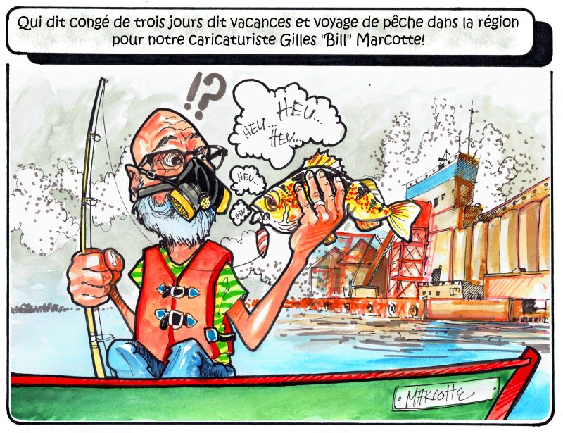 Notre caricaturiste a pris des vacances bien méritées la semaine dernière... En a-t-il vraiment profité? :) | Gilles Bill Marcotte