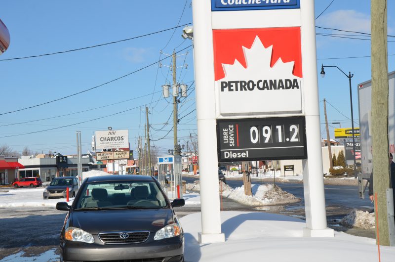 Le prix de l’essence se situait à 91,2¢ le 18 février à Sorel-Tracy. | TC Média - Sarah-Eve Charland