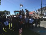 Une mobilisation syndicale devant le garage municipal à Sorel-Tracy