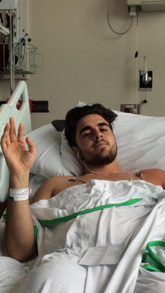 Laurent Laforest a été hospitalisé pendant plusieurs jours après l’accident. | Photos par Tirée de Facebook