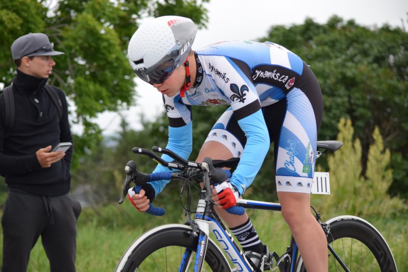 Tristan Jussaume a représenté le Club cycliste Les Dynamiks de Contrecoeur lors des Jeux du Québec. | Gracieuseté