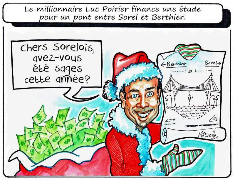 Un cadeau de Noël avant le temps de Luc Poirier? Peut-être? C'est du moins ce qu'en pense notre caricaturiste Gilles Bill Marcotte! | Gilles Bill Marcotte