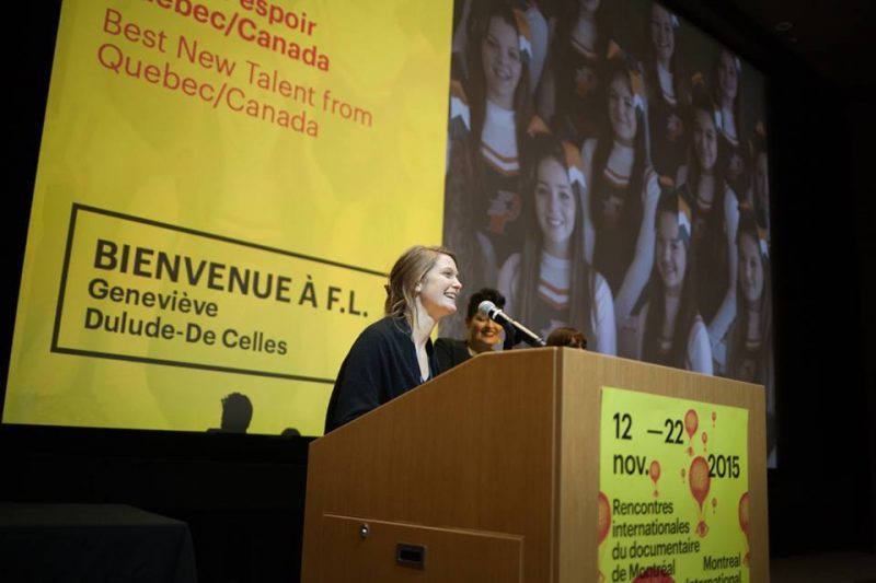 Geneviève Dulude-De Celles à la réception de son prix Meilleur espoir Canada/Québec. | Photo: Gracieuseté Kinga