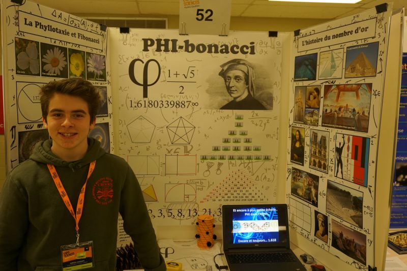Samuel Gadoury a présenté le projet « PHI-bonacci ». | Gracieuseté/Expo-sciences
