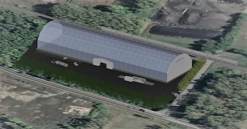 L'entrepôt construit devrait ressembler à celui illustré sur l'image. 
Photo gracieuseté 