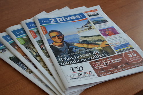 Le journal Les 2 Rives couvre Contrecœur et y est distribué. 
Photo Katy Desrosiers | Les 2 Rives ©