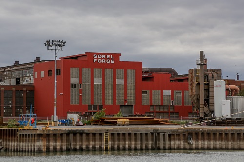 L’usine soreloise Finkl Steel – Sorel Forge continue ses activités malgré la crise.
Photo Pascal Cournoyer | Les 2 Rives ©