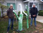 Deux sculptures de Jocelyn Parenteau installées à Saint-Aimé et Massueville