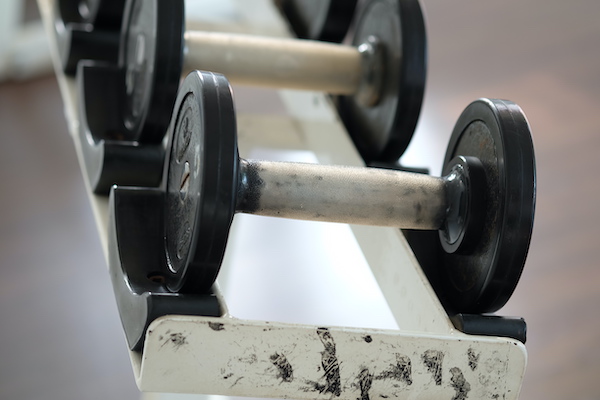 woman in the fitness at home