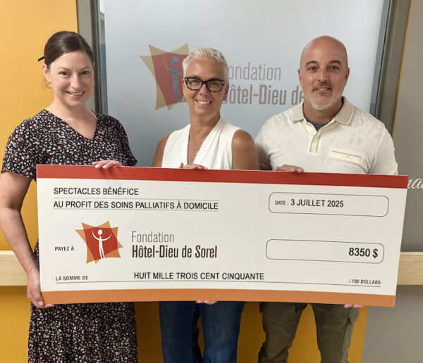 La Fondation Hôtel-Dieu de Sorel reçoit 8350 $ grâce à l’infirmier Steve Gouin